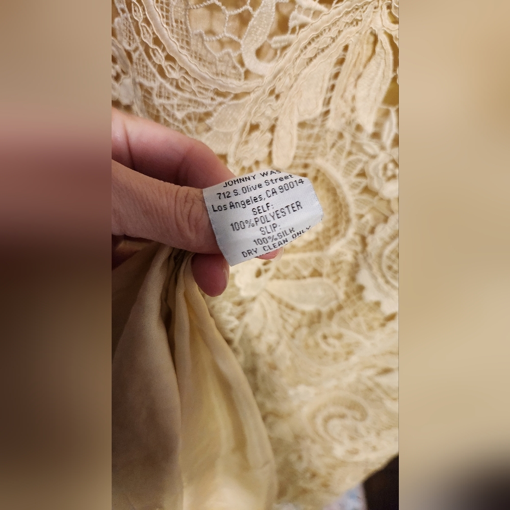 NWT Johnny Was Size 6 RARE Ivory Lace & Sequin Cocktail Midi Dress - Picture 10 of 11